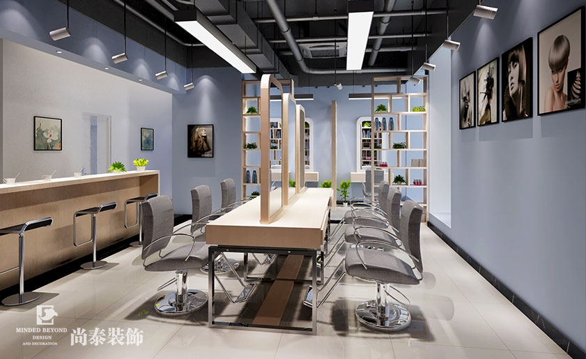 可以打麻將的理發(fā)店裝修設(shè)計 | 水蝴蝶