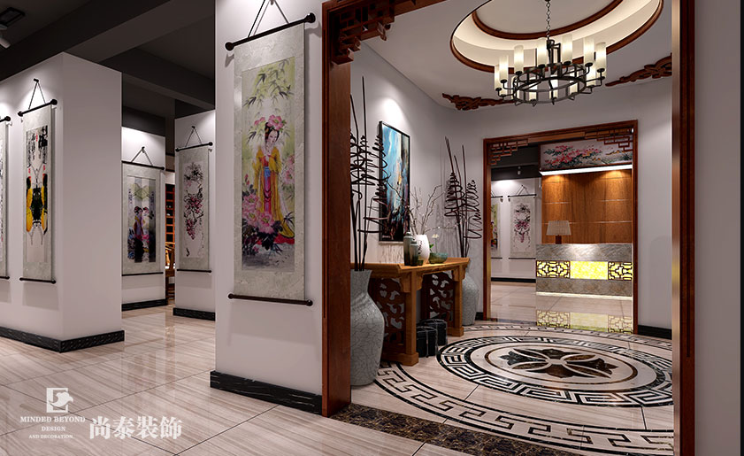 中式高端會所裝修效果圖-南灣會所