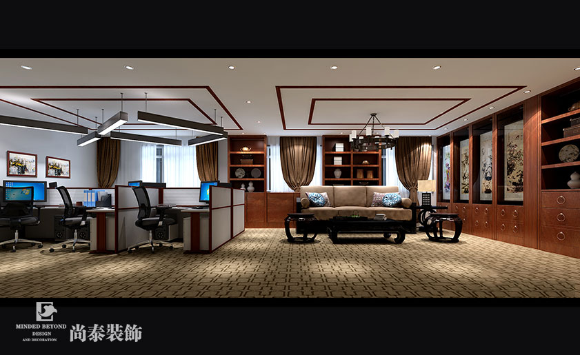 中式高端會所裝修效果圖-南灣會所