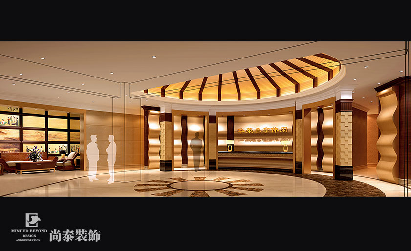 桑拿休閑會所裝修效果圖-華策桑拿