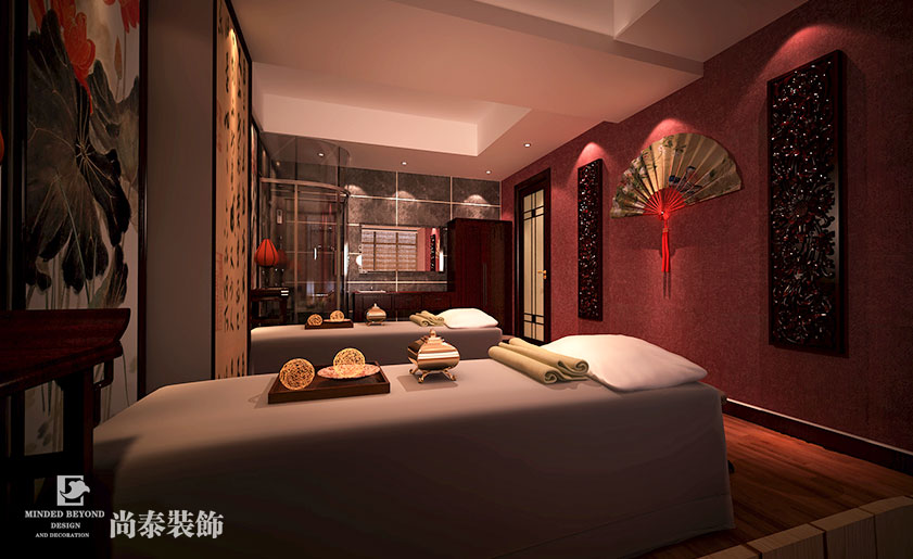 中式養(yǎng)生會(huì)所裝修效果圖-千年瑤浴