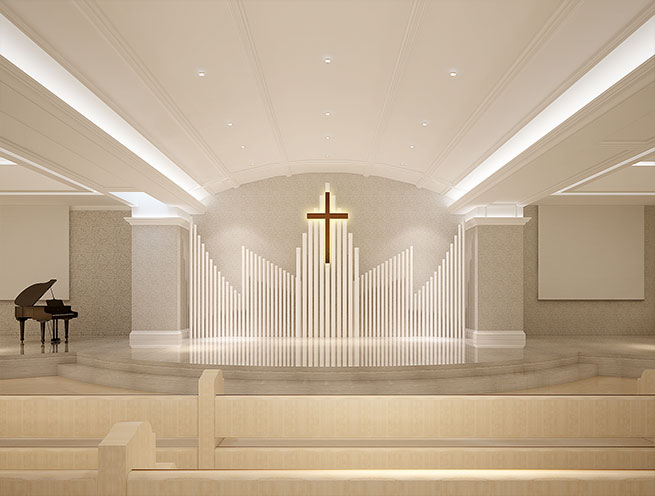 1430余平米基督教南山堂設(shè)計裝修