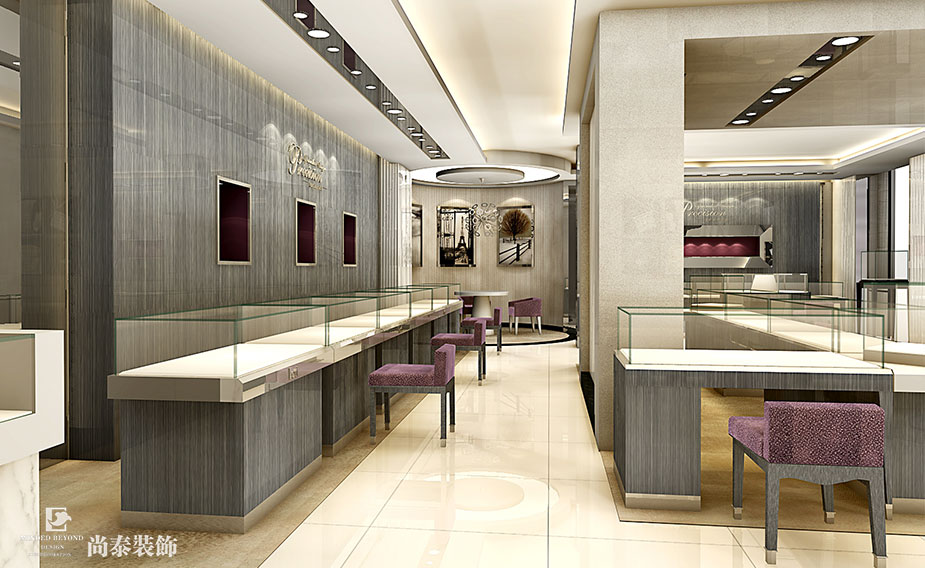 金色高端珠寶展廳裝修設(shè)計(jì) | Foti芬蒂