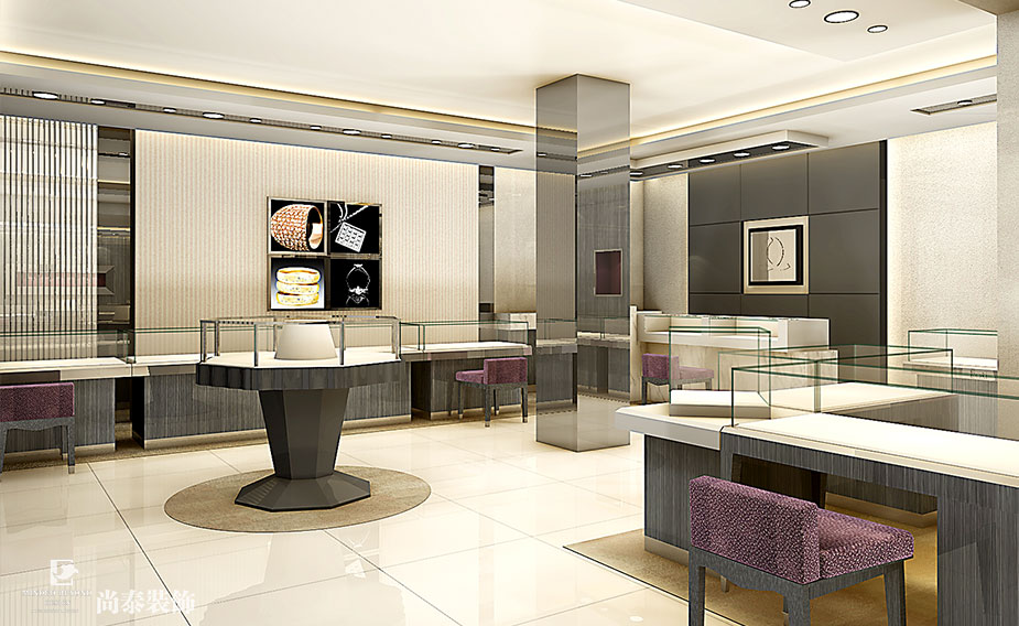 金色高端珠寶展廳裝修設(shè)計(jì) | Foti芬蒂