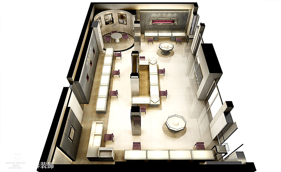 金色高端珠寶展廳裝修設(shè)計(jì) | Foti芬蒂