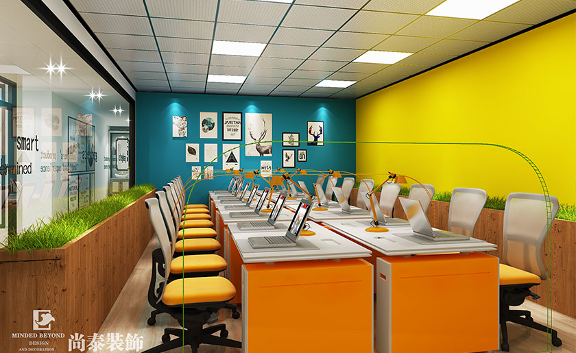 485㎡清新風(fēng)格教育中心裝修 | 靈芝幫才教育