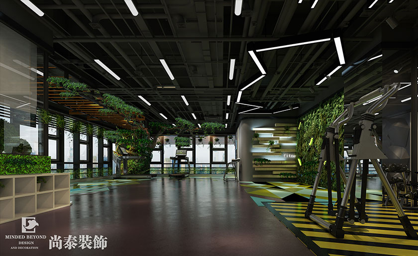 200㎡叢林風(fēng)健身會所裝修設(shè)計 | 中康院