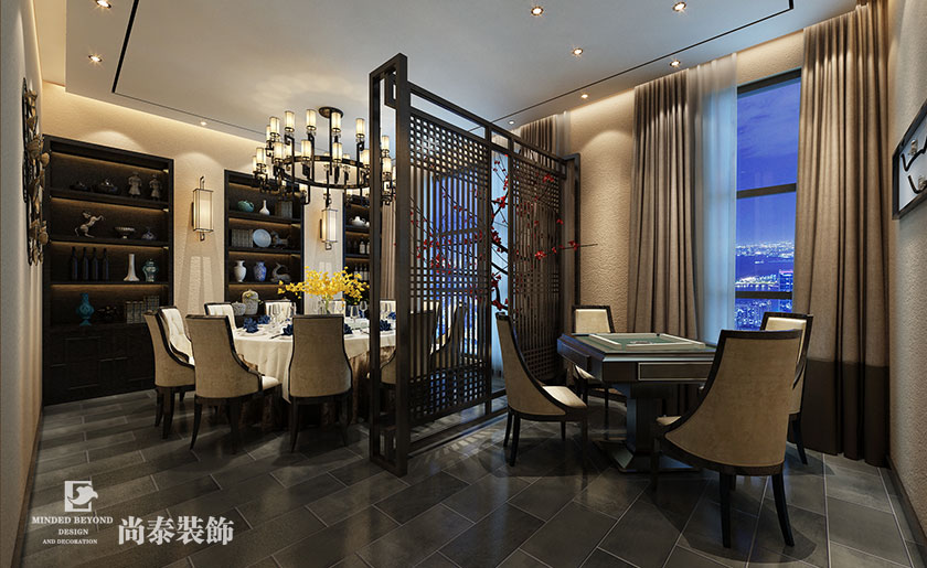 現代風格餐廳酒柜裝修效果圖