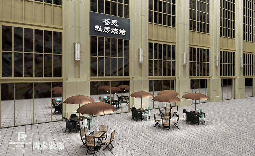90㎡茶飲糕點店裝修設(shè)計 | 蜜思私房烘培