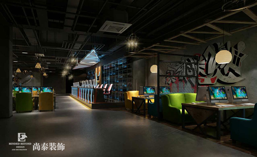 600㎡網(wǎng)咖設(shè)計(jì)裝修效果圖 | 歡樂(lè)網(wǎng)咖