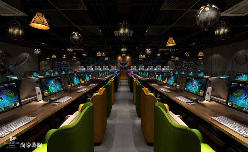 600㎡網(wǎng)咖設(shè)計(jì)裝修效果圖 | 歡樂(lè)網(wǎng)咖