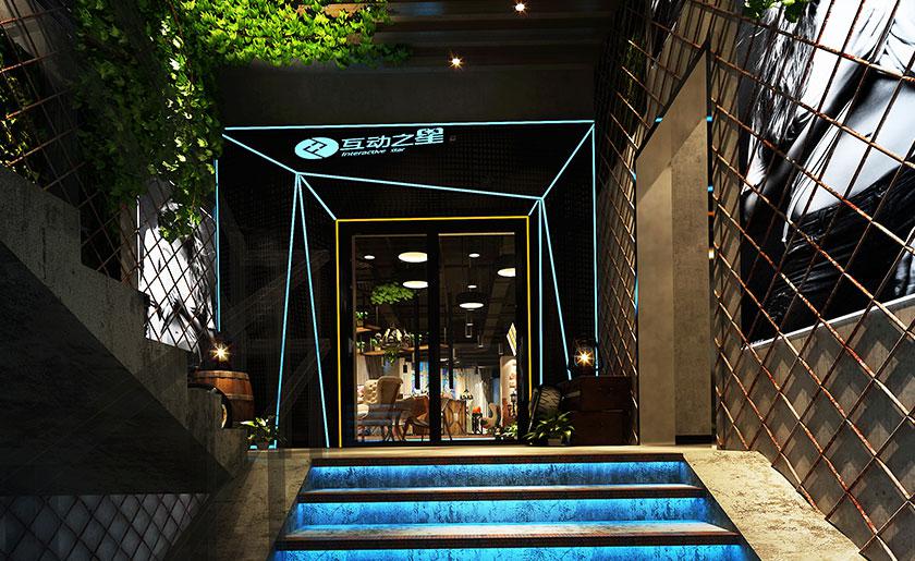 400㎡工業(yè)風(fēng)格網(wǎng)咖裝修設(shè)計 | 互動之星網(wǎng)吧