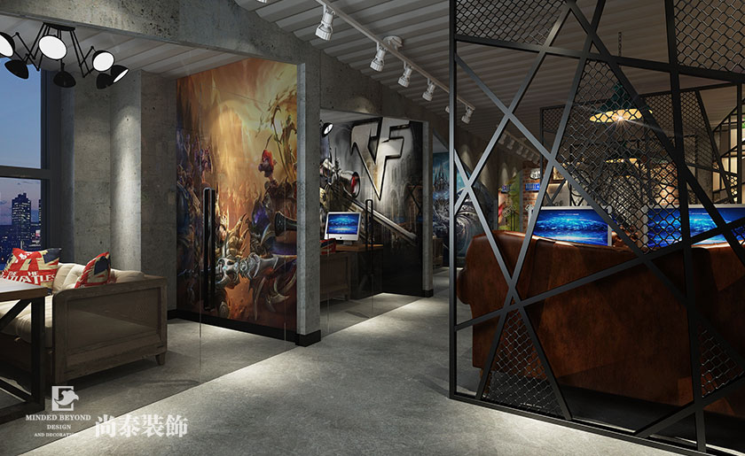 730㎡工業(yè)風(fēng)休閑網(wǎng)咖裝修設(shè)計 | 萬科大廈網(wǎng)咖