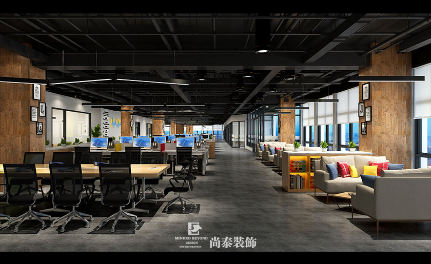 1640㎡工業(yè)風辦公室裝修設計 | 燦和網(wǎng)絡