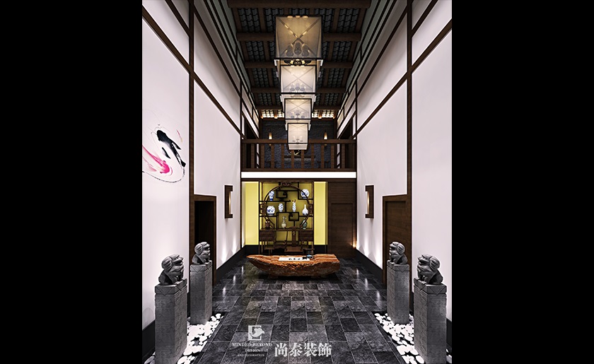 250㎡簡(jiǎn)約中式民宿裝修設(shè)計(jì) | 觀瀾民宿