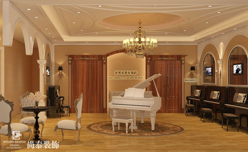 現(xiàn)代簡(jiǎn)約琴行裝修效果圖 | 光輝琴行