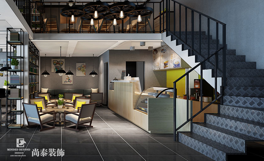 130平米咖啡店設(shè)計裝修 | 小象咖啡廳