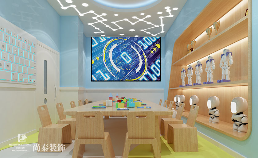 現(xiàn)代簡(jiǎn)約教育培訓(xùn)機(jī)構(gòu)裝修效果圖-歐密加舵教育