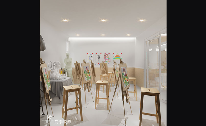 130㎡兒童美術(shù)培訓(xùn)學(xué)校設(shè)計 | 一期一繪