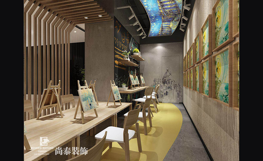 100㎡繪畫館裝修實景圖-視覺美術(shù)繪館