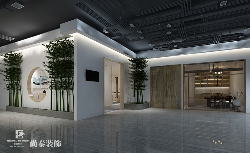 100㎡中式風(fēng)格茶室裝修設(shè)計(jì) | 茶閱世界