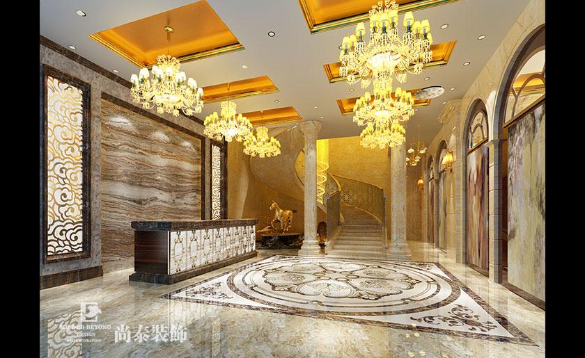 2000㎡歐式風格足浴會所裝修設計