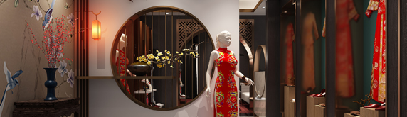 黛雪嫁妝展廳裝修設(shè)計(jì)，讓喜慶充滿整個(gè)展廳