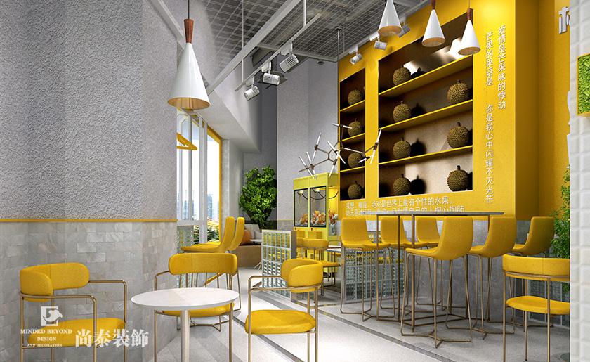 70平米極簡風(fēng)奶茶店設(shè)計(jì) | 榴芒一族