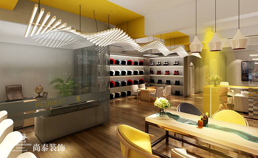 250平米摩托車4S店裝修設(shè)計 | 途威