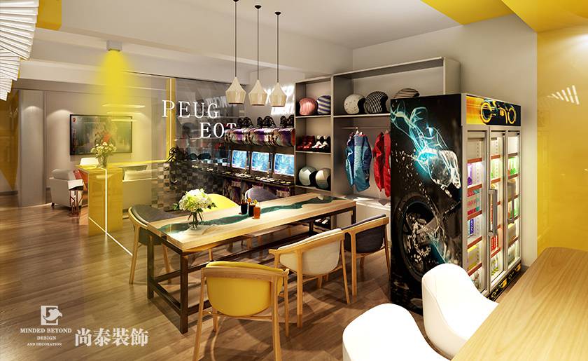 250平米摩托車4S店裝修設(shè)計 | 途威