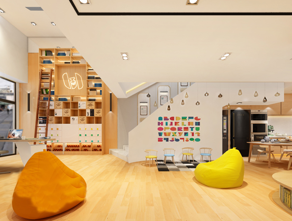 現(xiàn)代簡約教育培訓機構裝修效果圖-歐密加舵教育