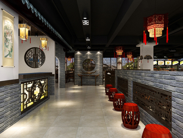 550平米中式風(fēng)格火鍋店裝修設(shè)計(jì) | 蜀天椒火鍋