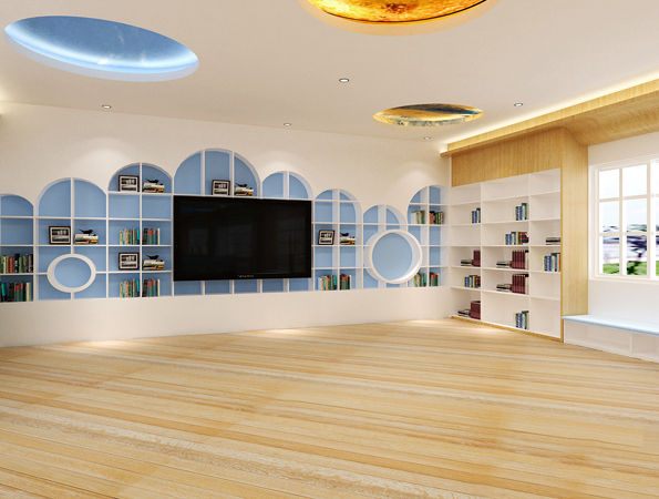 260余平米小學(xué)閱覽室裝修設(shè)計 | 天驕小學(xué)