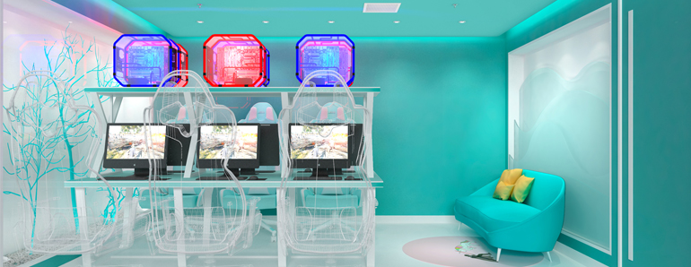 網(wǎng)咖裝修設(shè)計效果圖，“包”您滿意