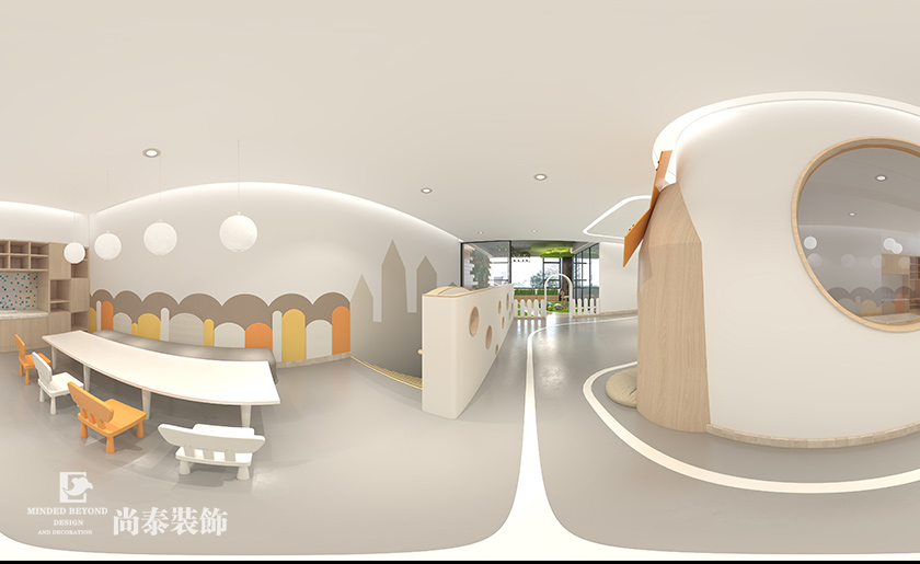 現(xiàn)代簡(jiǎn)約早教中心裝修效果圖-福小寶