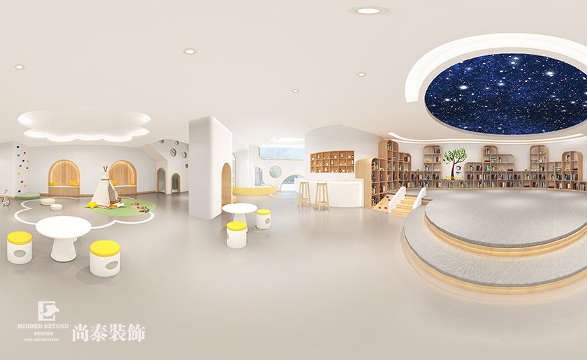 現(xiàn)代簡(jiǎn)約早教中心裝修效果圖-福小寶