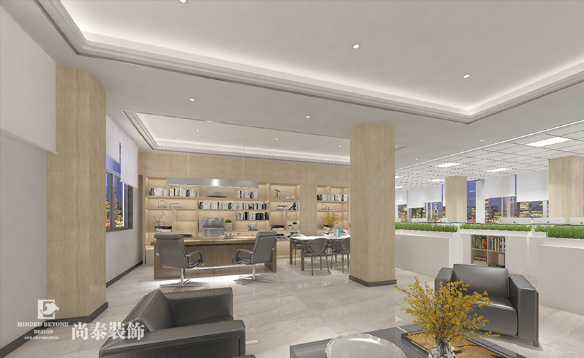 1585㎡工程建設(shè)公司辦公室裝修設(shè)計(jì) | 國通建設(shè)