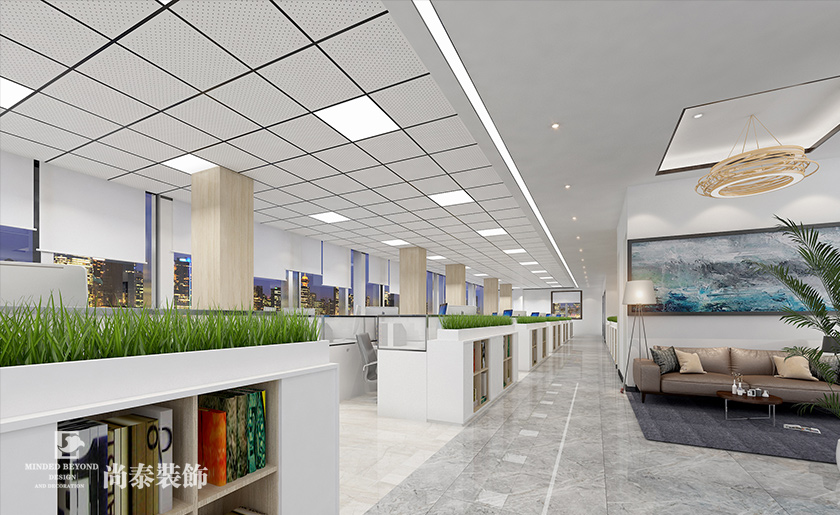 1585㎡工程建設(shè)公司辦公室裝修設(shè)計(jì) | 國通建設(shè)