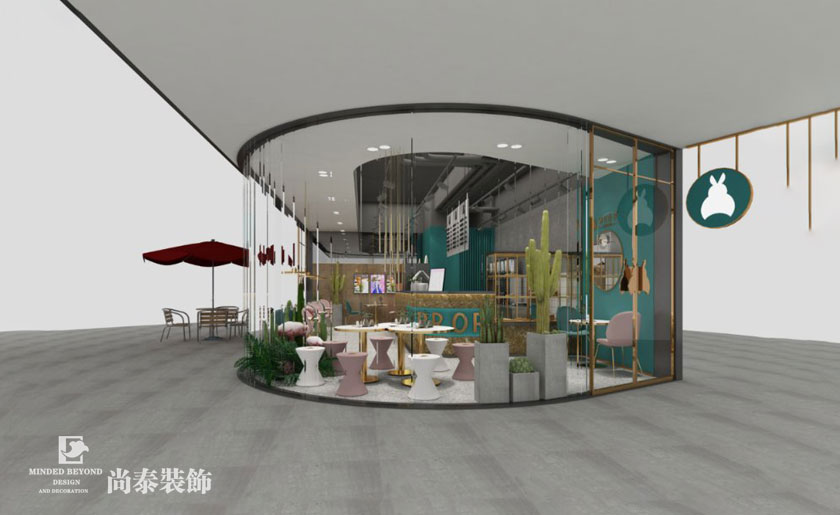 55平米輕奢奶茶店裝修設(shè)計 | 明月瓏茶