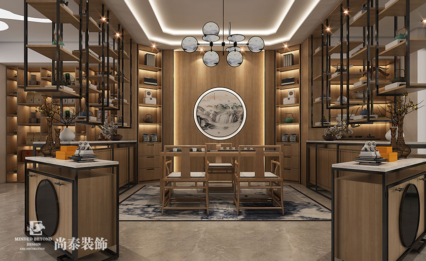 70平米新中式文創(chuàng)展廳裝修設(shè)計(jì) | 旭升文創(chuàng)館