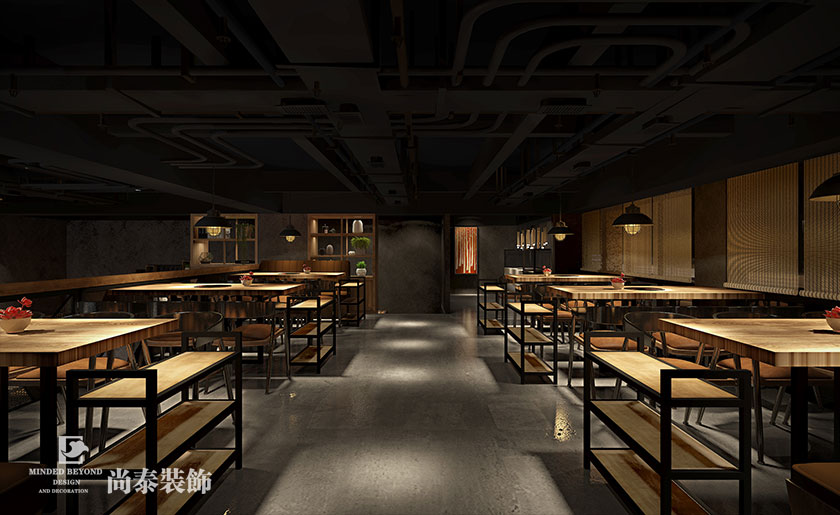 455平米牛肉火鍋店裝修設(shè)計(jì) | 牛制灶