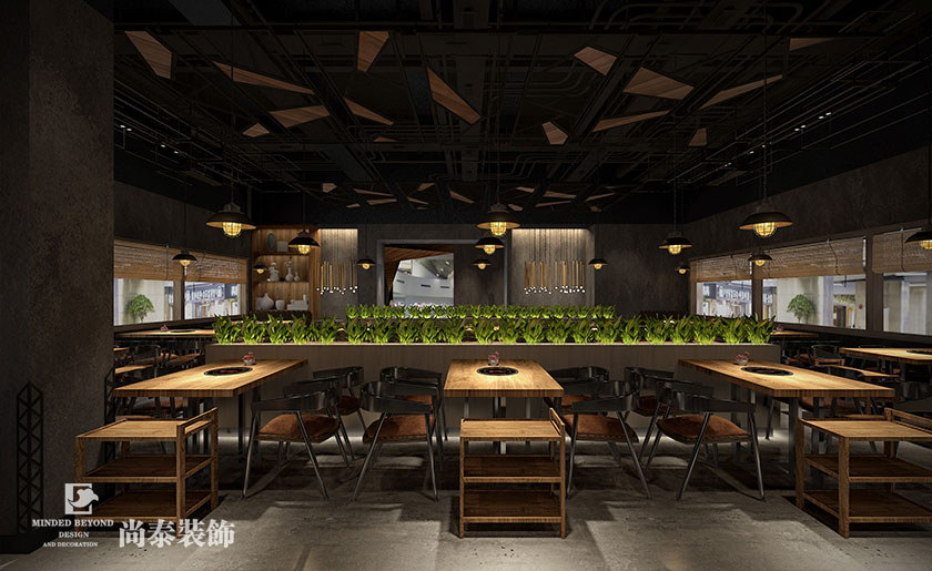 455平米牛肉火鍋店裝修設(shè)計(jì) | 牛制灶