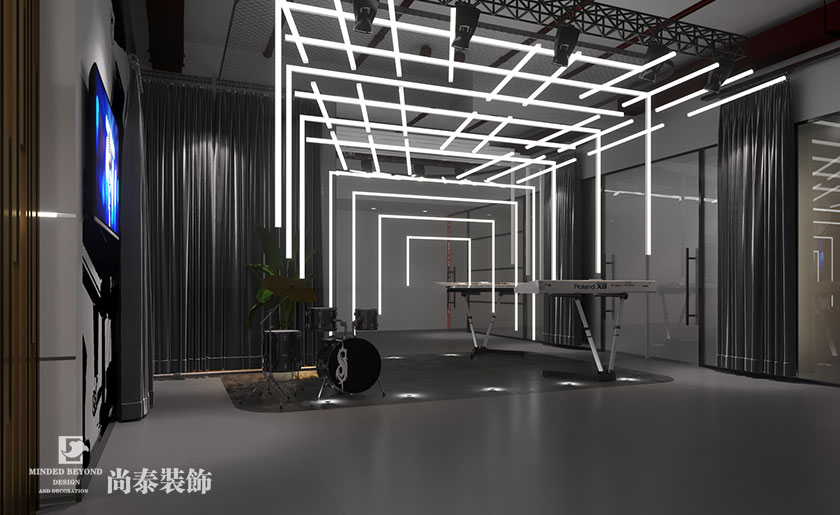 100㎡音樂培訓機構(gòu)裝修效果圖-聲音塑造師