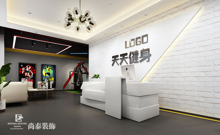 loft工業(yè)風(fēng)健身房裝修效果圖-天天健身