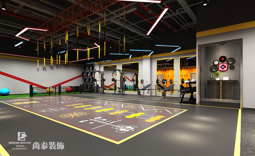 loft工業(yè)風(fēng)健身房裝修效果圖-天天健身