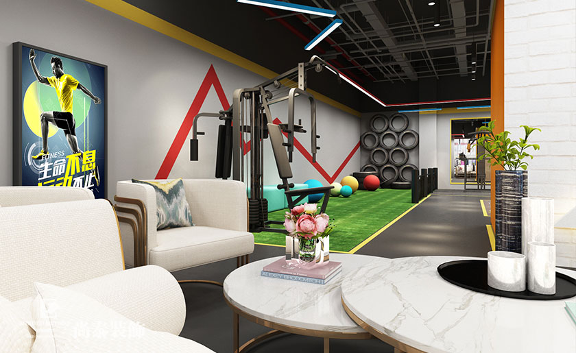 loft工業(yè)風(fēng)健身房裝修效果圖-天天健身