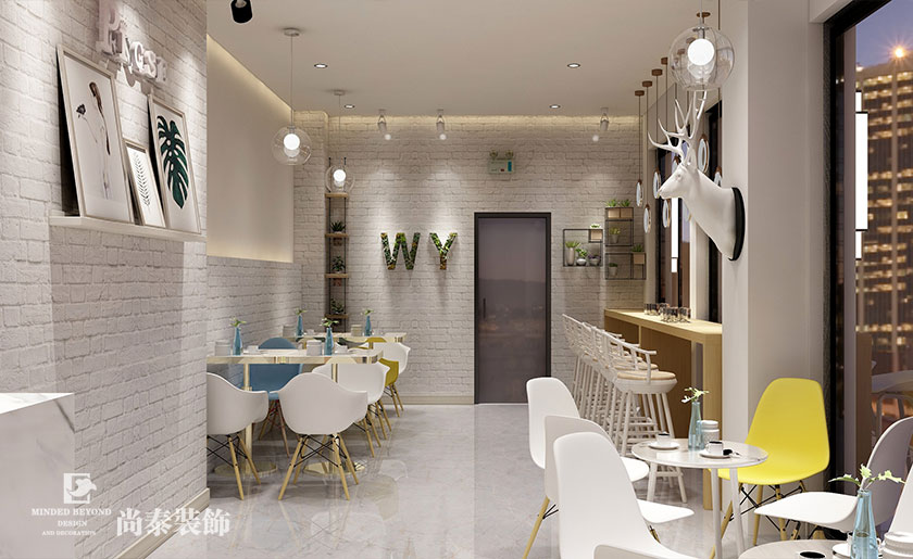 40平米小清新奶茶店裝修設計 | 屋檐奶茶