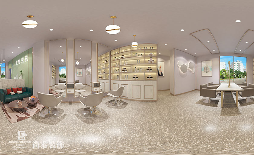 現(xiàn)代簡約美容美發(fā)會所裝修效果圖-優(yōu)品國際