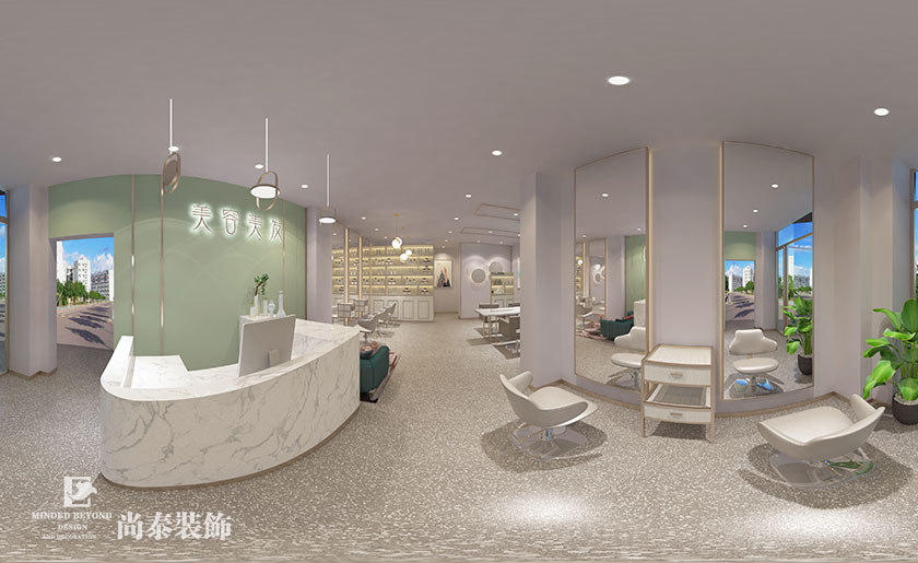 現(xiàn)代簡約美容美發(fā)會所裝修效果圖-優(yōu)品國際