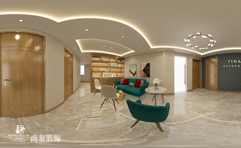 現(xiàn)代簡約美容美發(fā)會所裝修效果圖-優(yōu)品國際